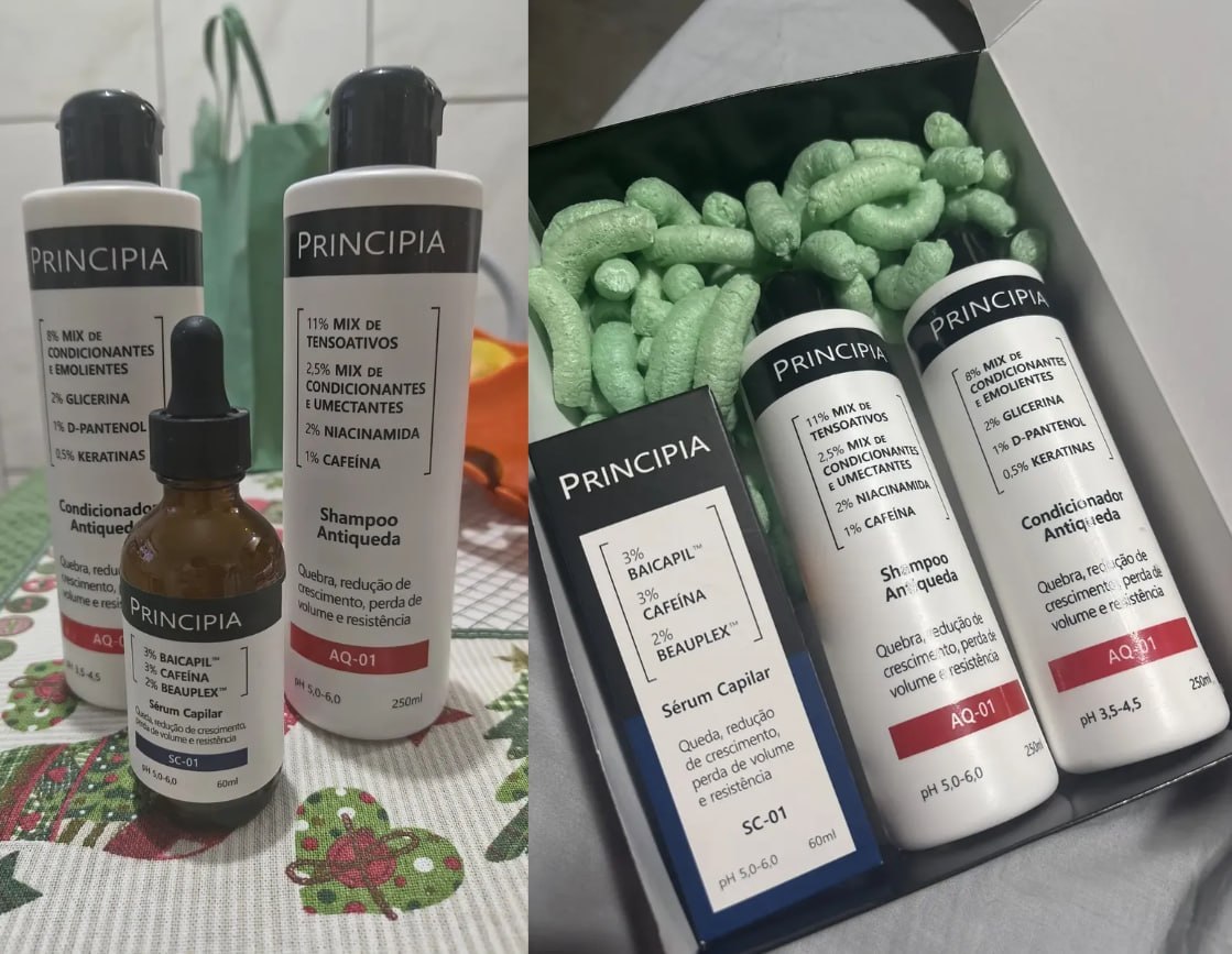 🧴 Principia Kit Antiqueda Trio Shampoo + Condicionar + Sérum Capilar