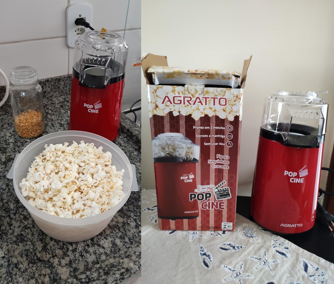 🍿 Pipoqueira Pop Cine C/ Dosador 1200W 127V AGRATTO