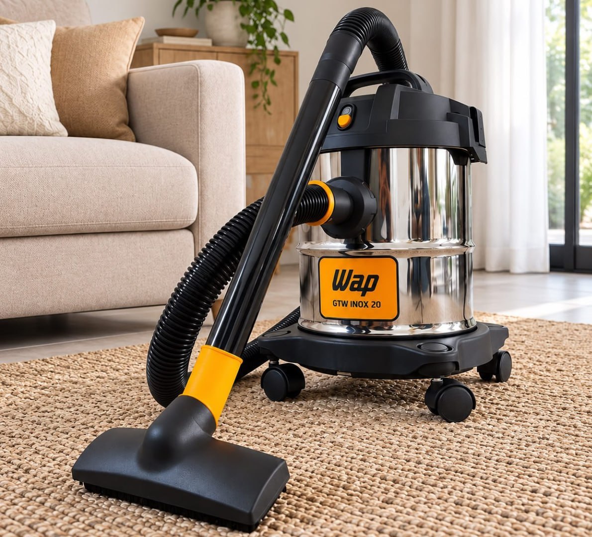 ✅ WAP Aspirador de Pó e Água Barril GTW INOX 20, Compacto, 20L, 160mbar 1600W 220V