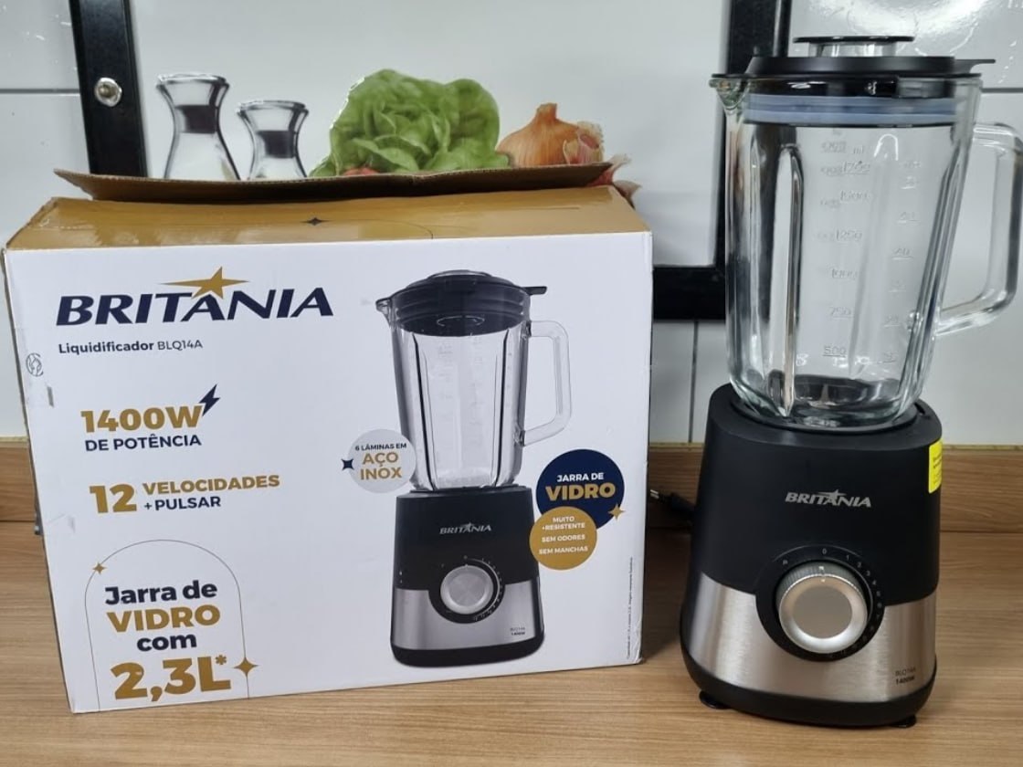 🌪 Liquidificador Britânia 2,3L Vidro 12 Velocidades 1400w - 220V