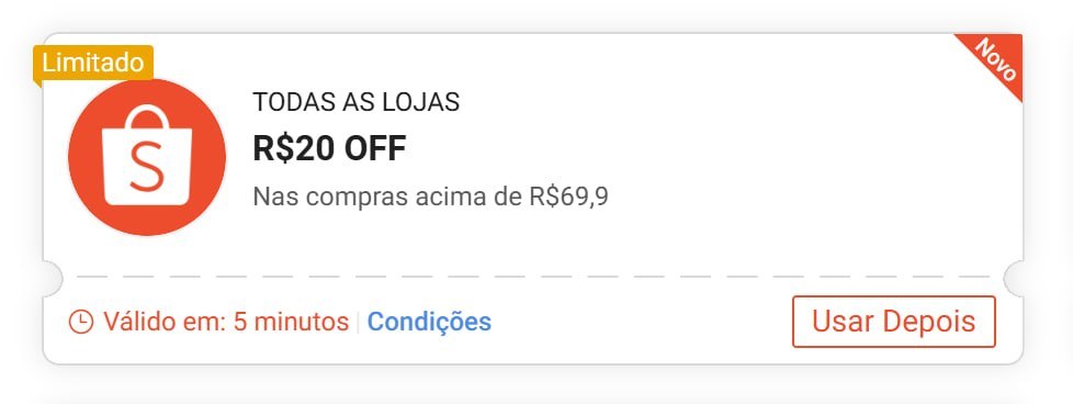 🚨 NOVO CUPOM SHOPEE 🚨