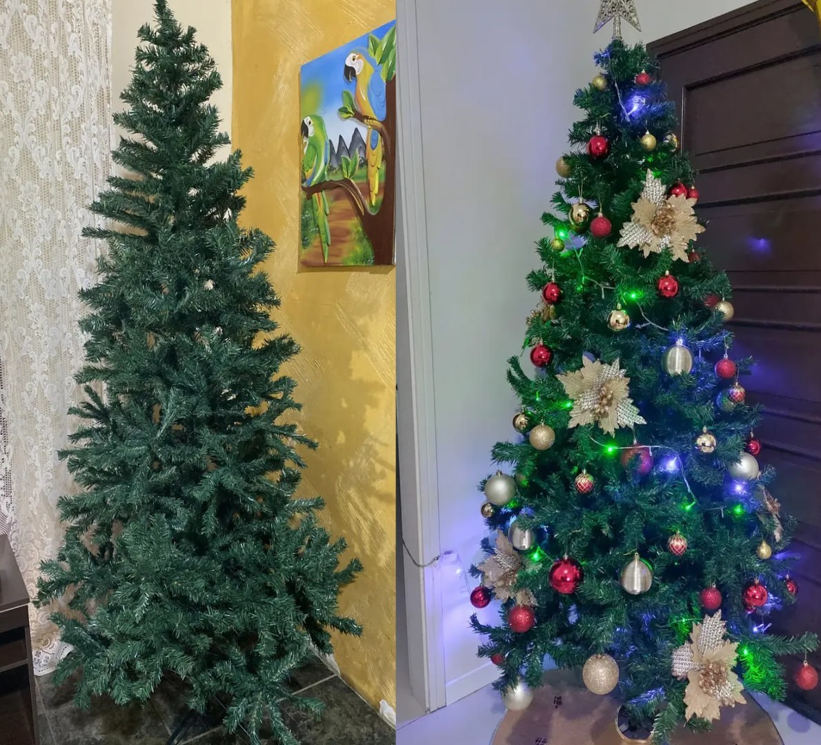 🎄 Árvore De Natal Grande 2,10 Metros 1000 Galhos