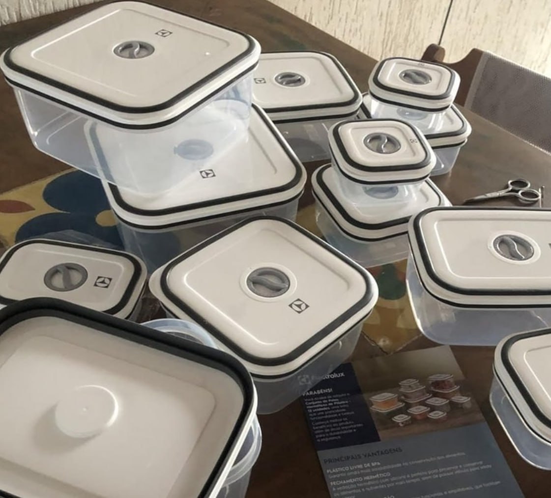 ✅ Kit com 12 Potes Herméticos Electrolux