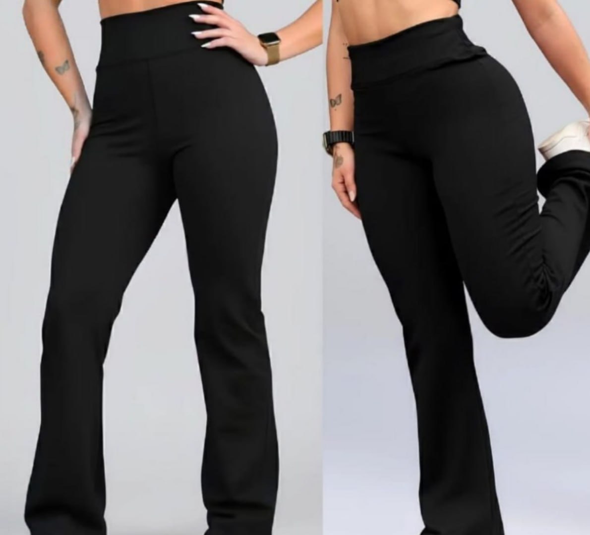 👖 Calça Legging Leg Flare Zero Transparência