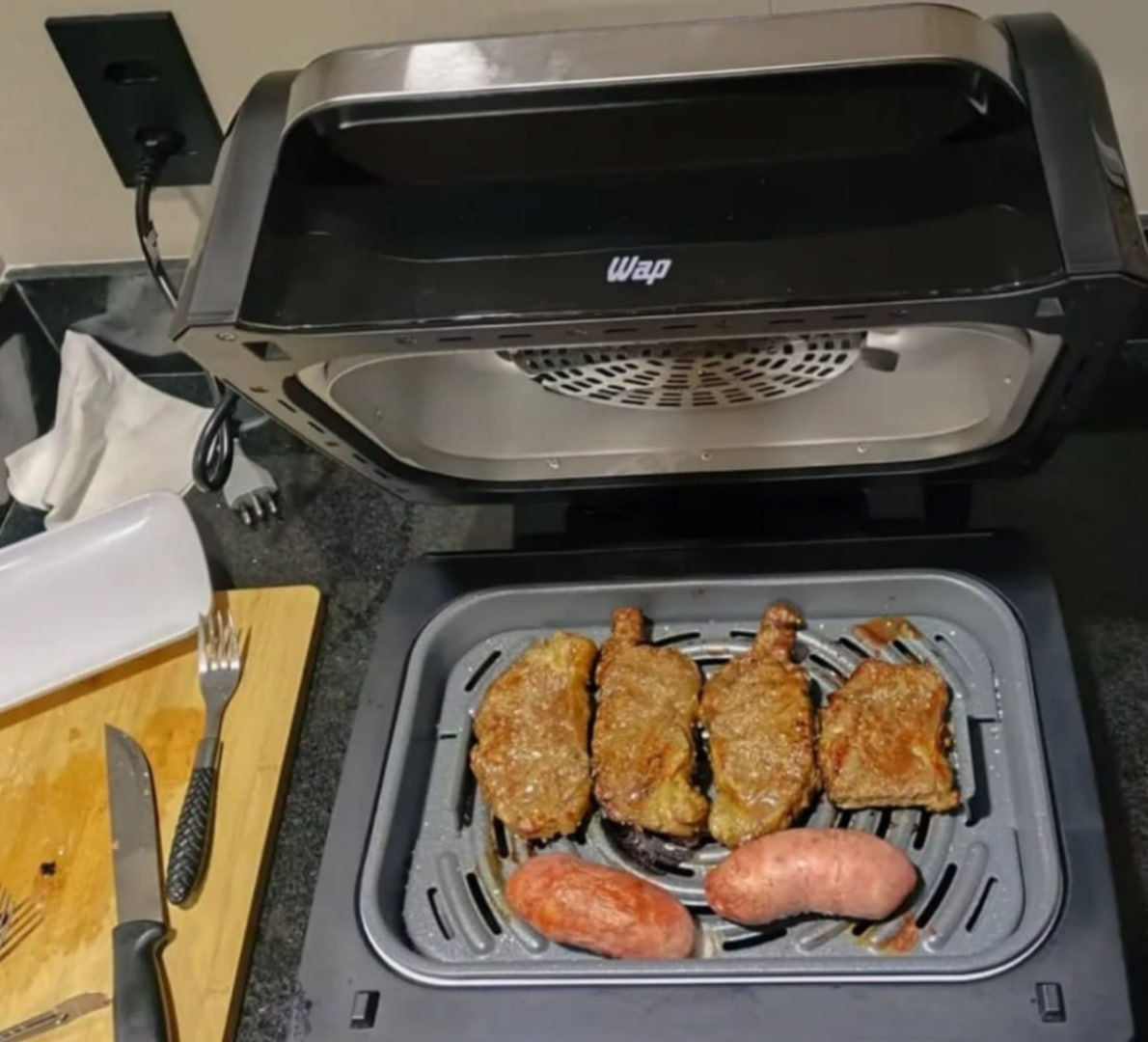 ♨️ Fritadeira Elétrica Air Fryer 8 Em 1 Wap Barbecue 127V
