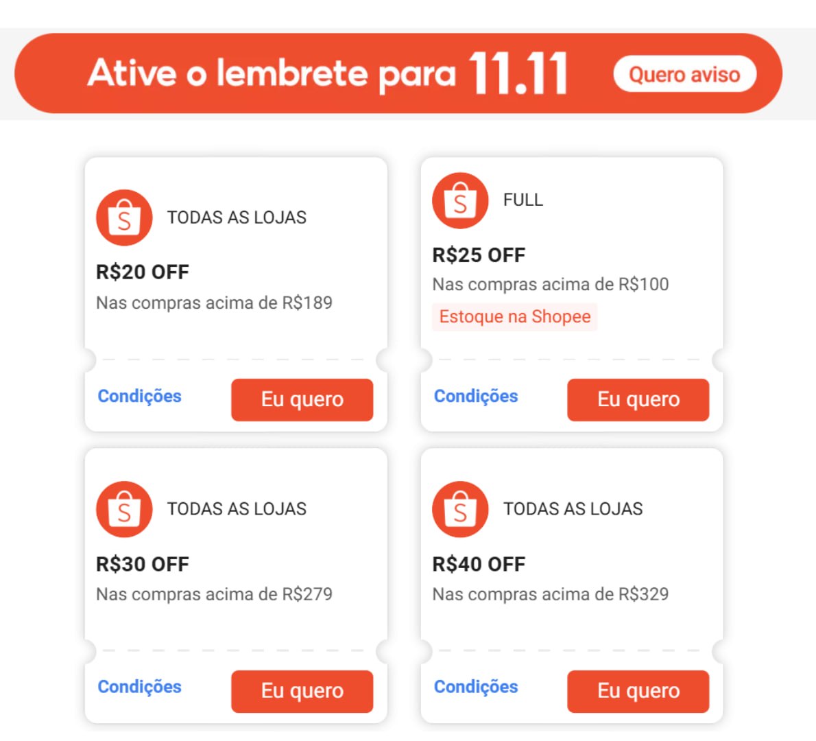 🚨 CUPONS SHOPEE RENOVADOS 🚨