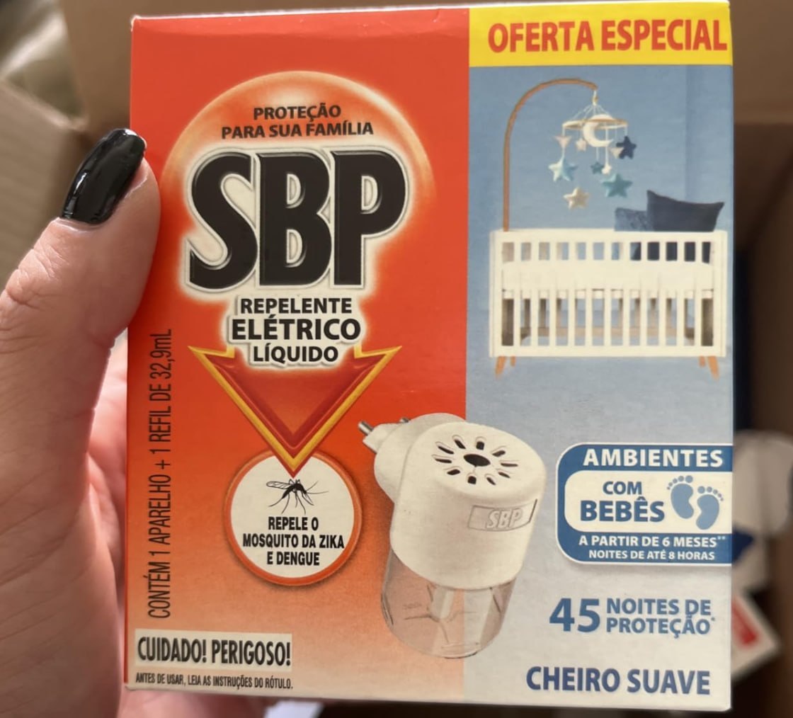 🦟 🚫 Repelente Elétrico Líquido SBP 45 Noites, 2 unidades
