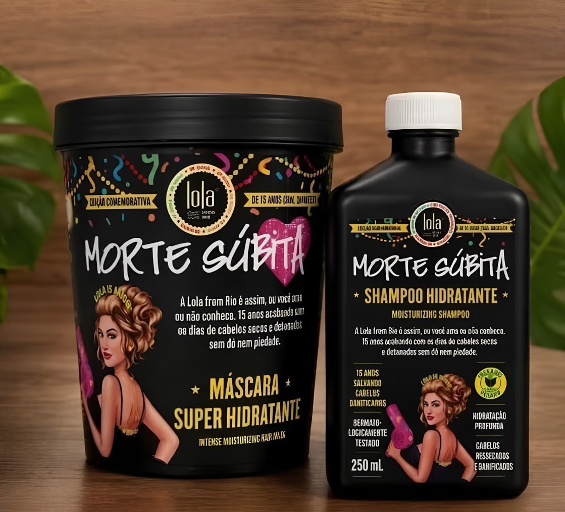 ✨ Kit Morte Súbita - Shampoo 250ml e Máscara 450g Lola From Rio