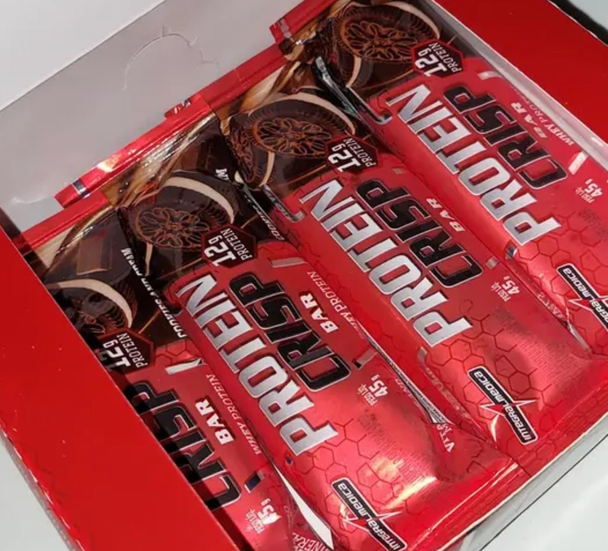 💪 Barra de Proteína Whey Crisp Bar Cookies & Cream 12un