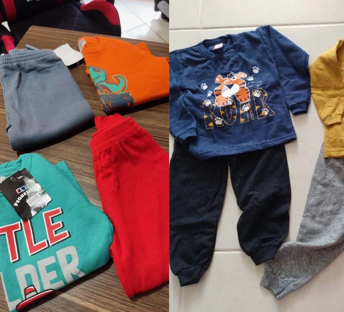 🧒 Kit 4 Peças Conjunto Moletom Infantil