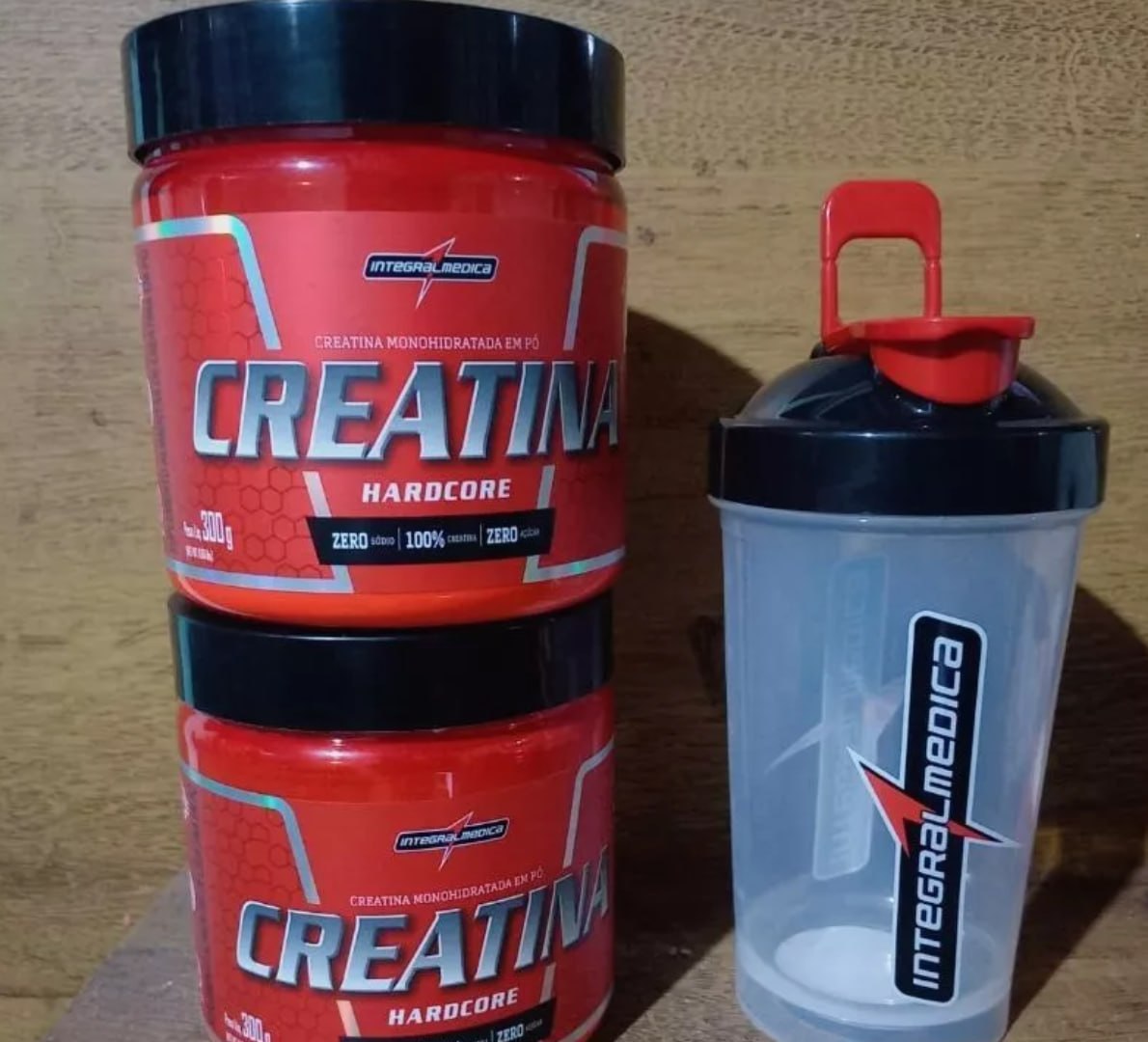 💪 Kit 2 Creatina Integralmedica 300g + Coqueteleira 600ml