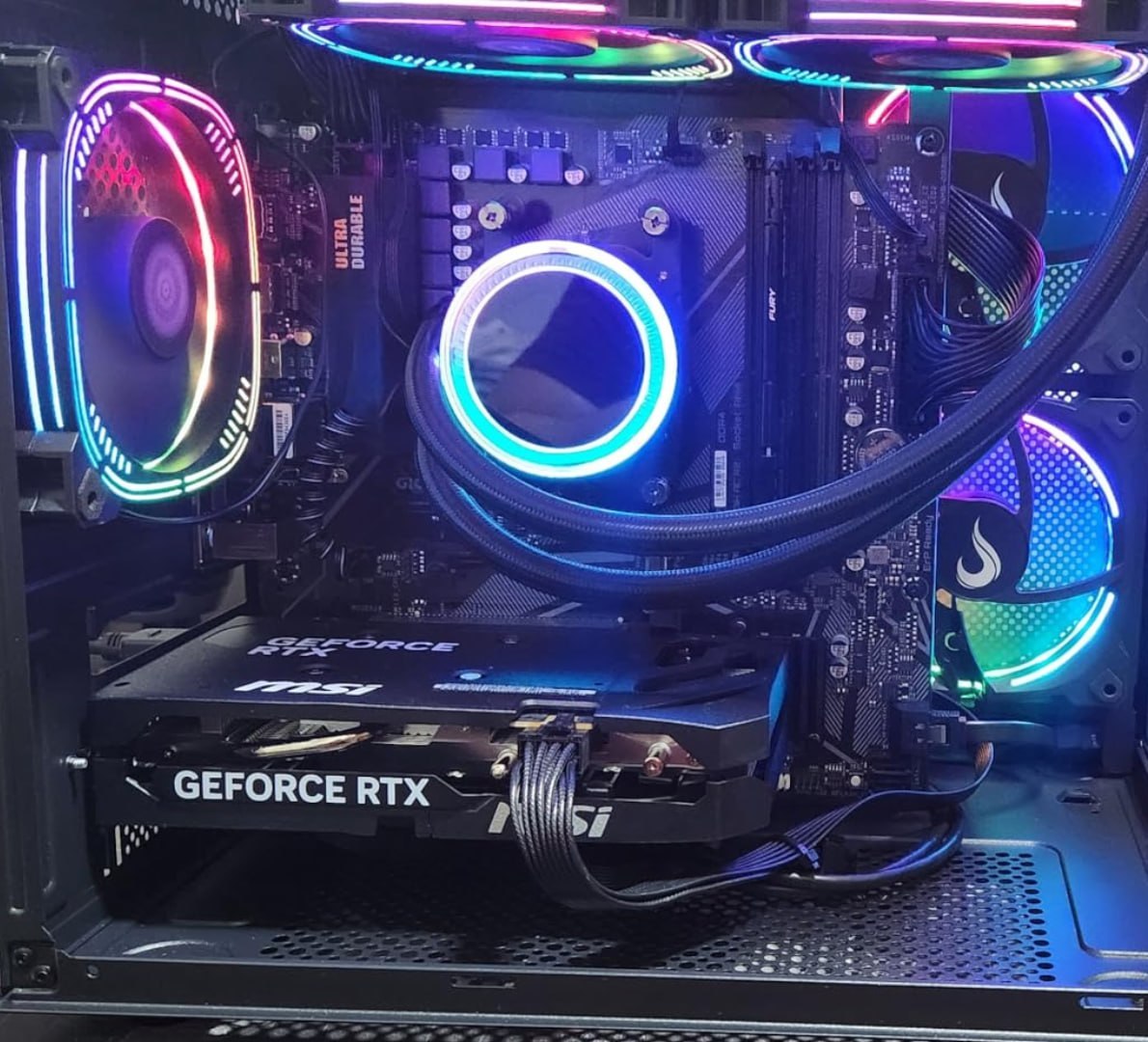 ✅ Kit com 3 Ventoinhas Gamer Rise Mode Aura Pro 5v 120mm