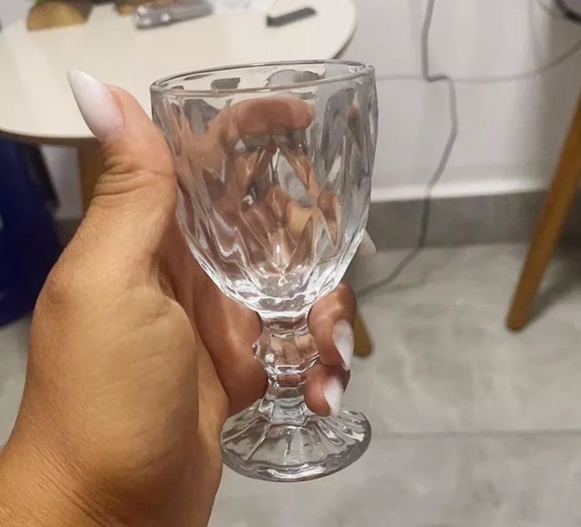 🍷 Kit 6 Taças de Licor 60ml Vidro Diamante