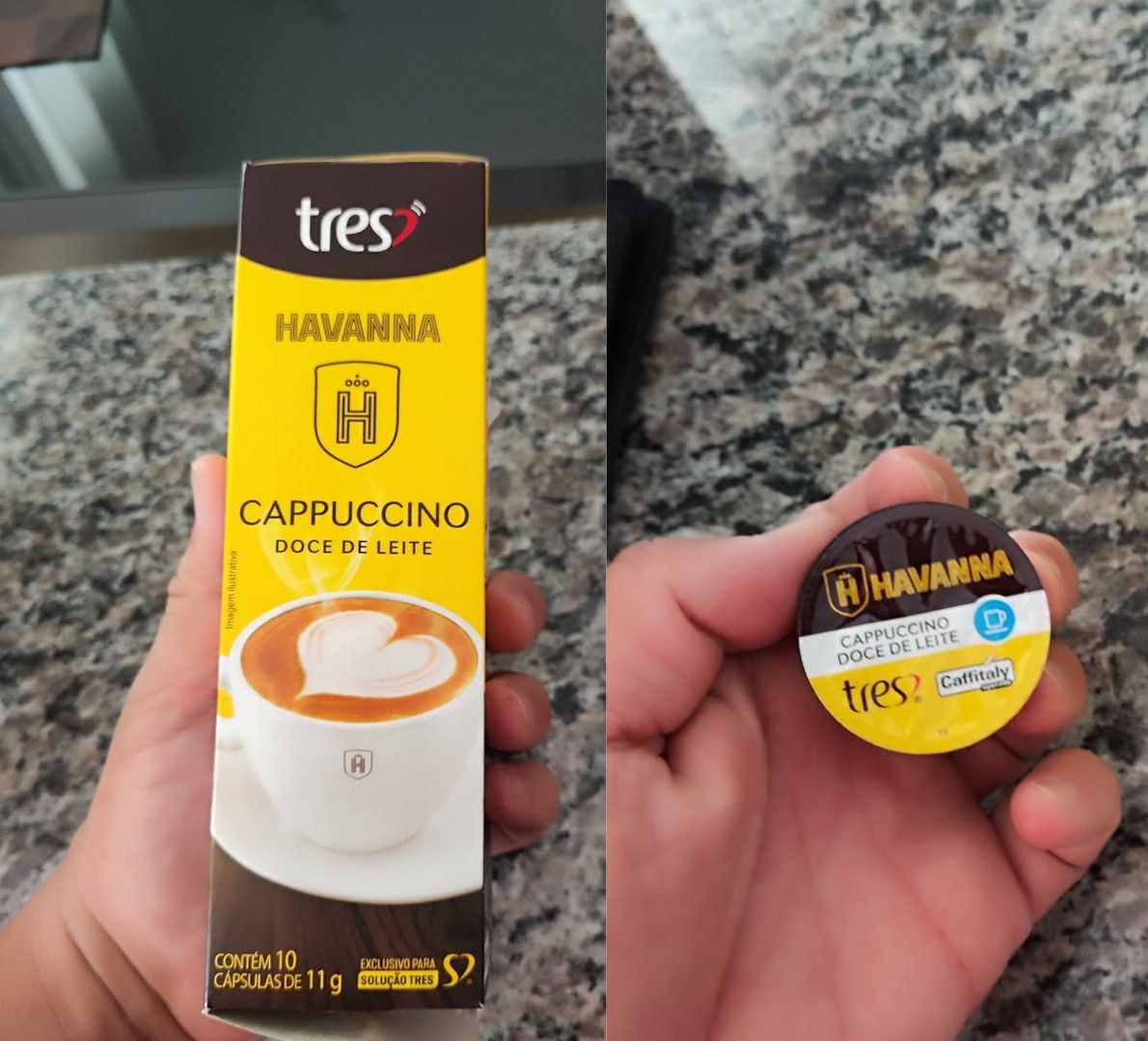 ☕️ Capsula de Cappuccino TRES 3 Corações Doce de Leite