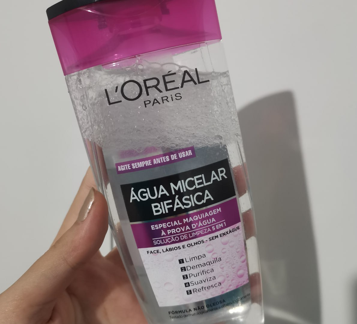 ✅ Água Micelar Bifásica L'Oréal Paris Solução de Limpeza 5 em 1, 200ml