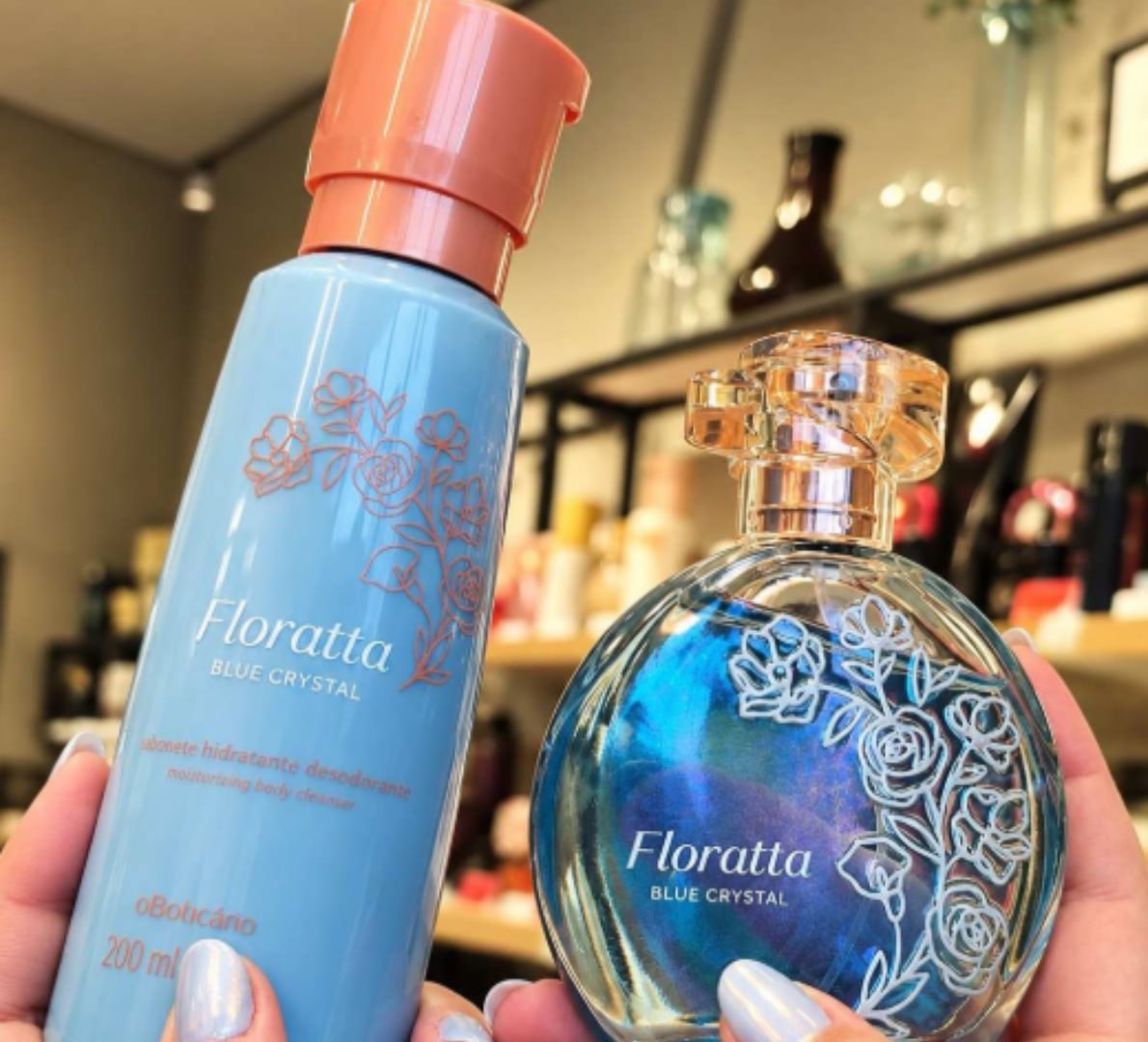 🧴 Combo Floratta Blue Crystal (Colônia 75ml + Hidratante 200ml)