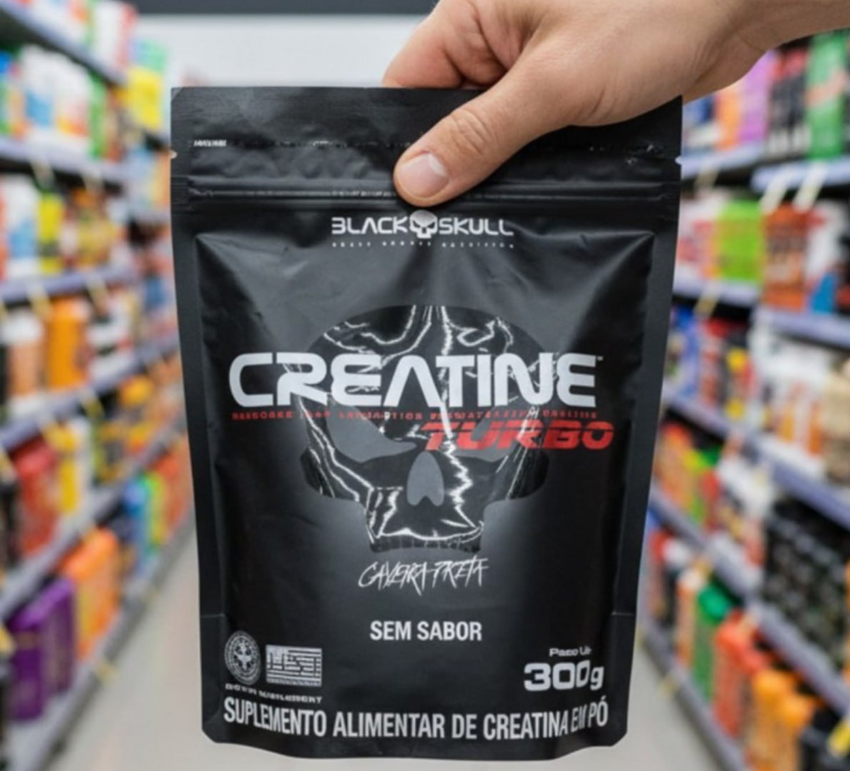 💪 Creatine Turbo BlackSkull Creatina Monohidratada em pó 300g