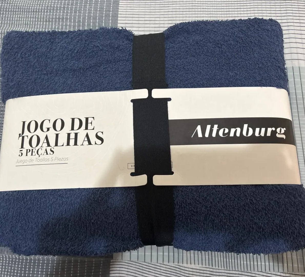 ✅ Jogo de Toalhas Tóquio G3 5 Peças Azul Deep Altenburg