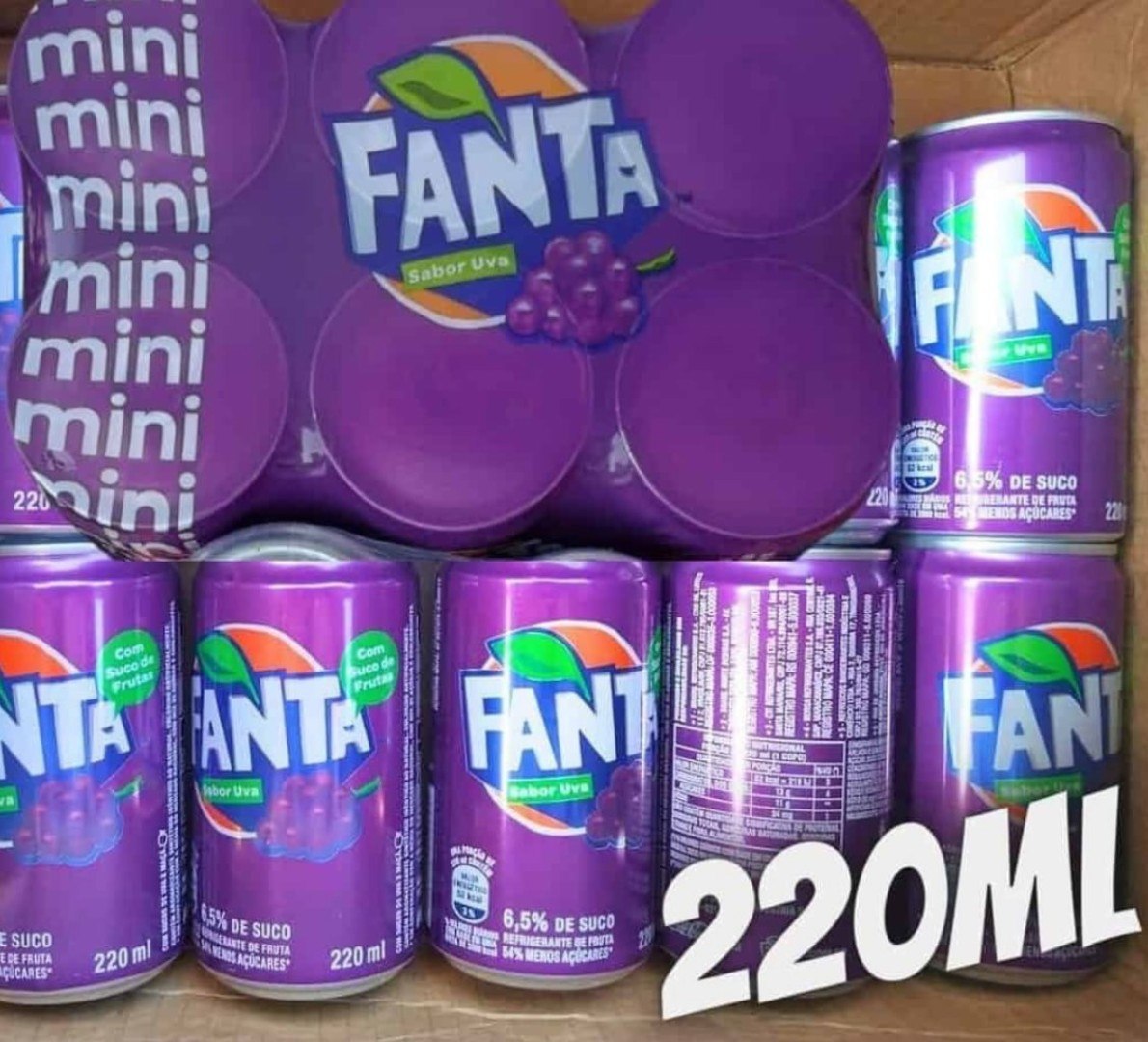 š„¤ Pack de Fanta Uva Lata 220mL - 6 unidades